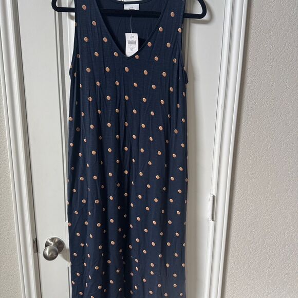 J. Jill Blue and White Sleeveless V-Neck Maxi Sundress - Picture 4 of 9